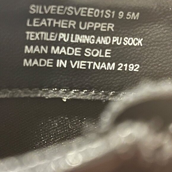 Steve Madden Silvee Womens Ankle 9.5M Black Leather Snip Toe Block Heel Side Zip - Picture 6 of 16